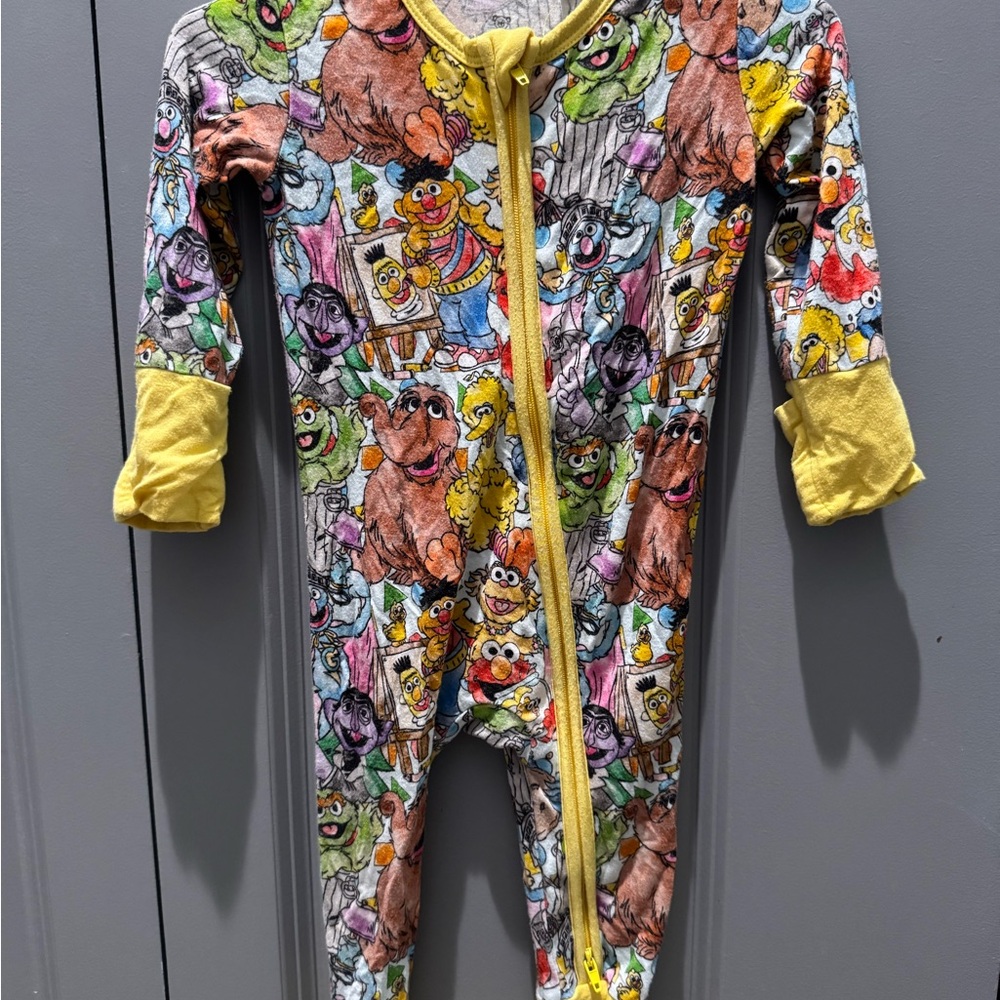 Colorful Kids One Piece with Cartoon Characters Sesame Street